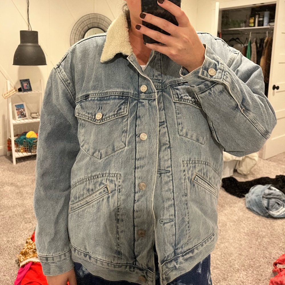 GAP denim Sherpa Jacket